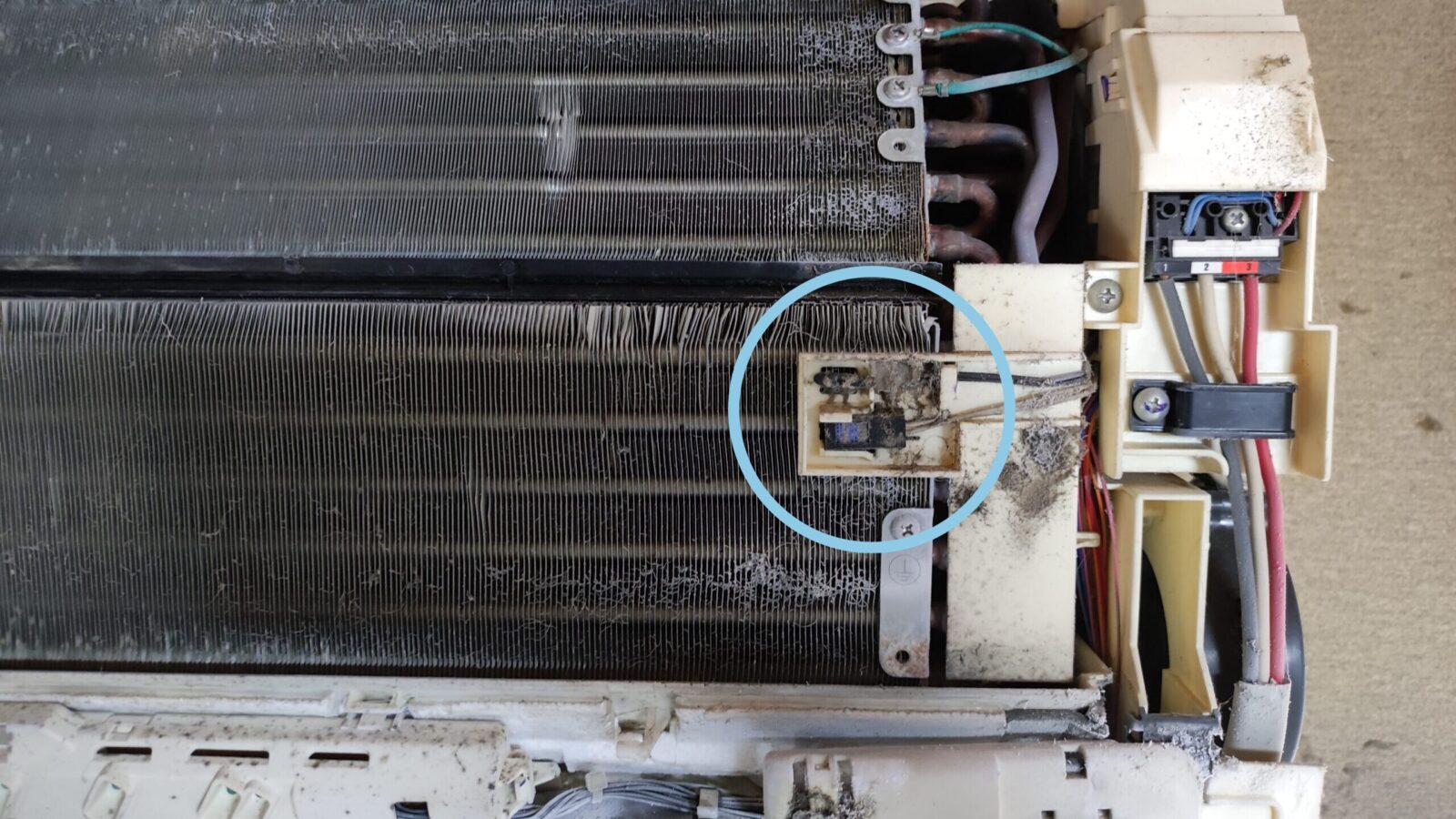 温度センサーの汚れ